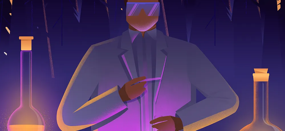 Image of a man in white coat in laboratory used on cissp domain 6-security assessment and testing-a guide to pass the exam - Destination Certification