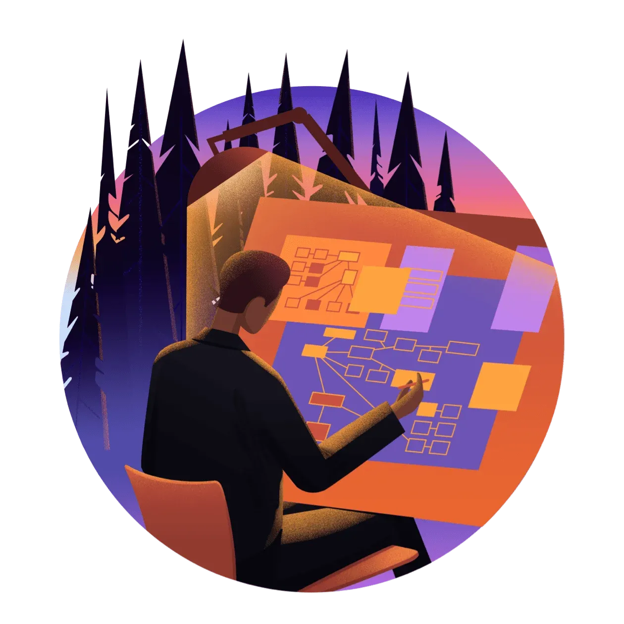 Image of a man looking at security architecture and engineering on domain 5 - Destination Certification