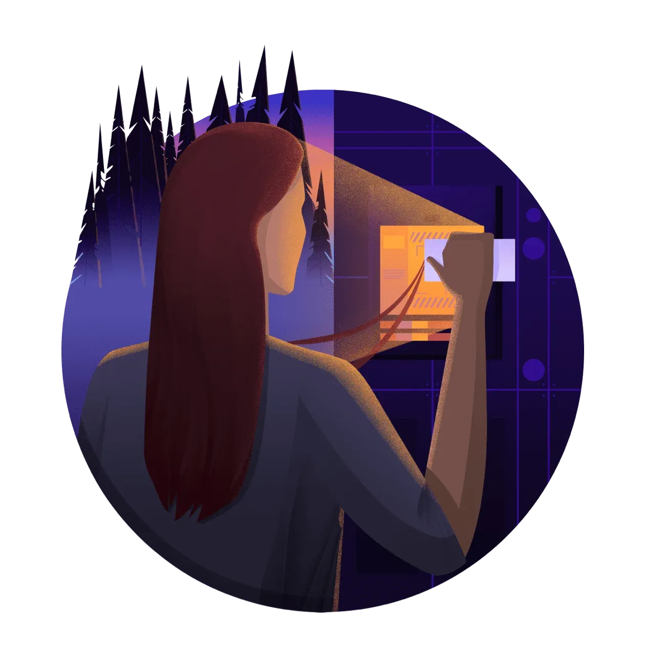 Image of a woman looking for identity and access management on domain 5 page - Destination Certification