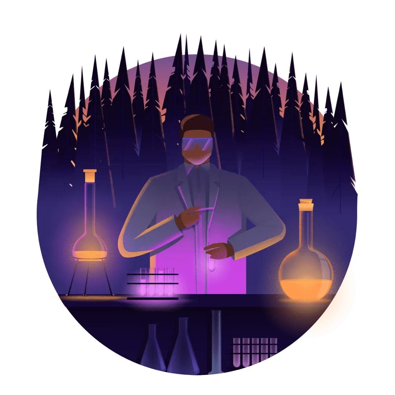 Image of a man in laboratory testing - Destination Certification