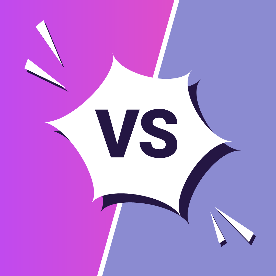 Image of a VS written on the purple and blue background - Destination Certification
