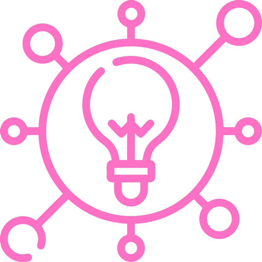 Lightbulb inside a network of connected nodes