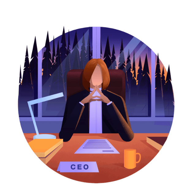 Destination Certification - Pass CISSP Exam - Image of CEO sitting in the chair CISSP domain 1