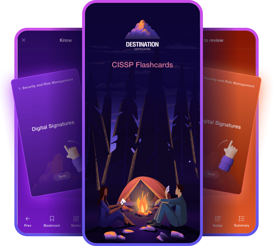 Image of cissp flashcards app - Destination Certification