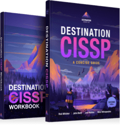 Image of CISSP guidebook and CISSP workbook - Destination Certification
