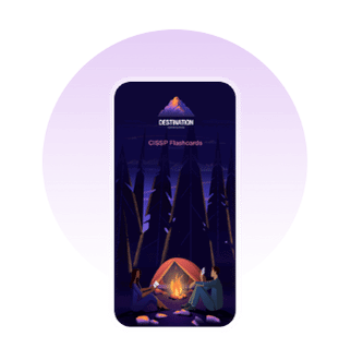 Destination Certification - Pass CISSP Exam -Image of CISSP Flashcards app