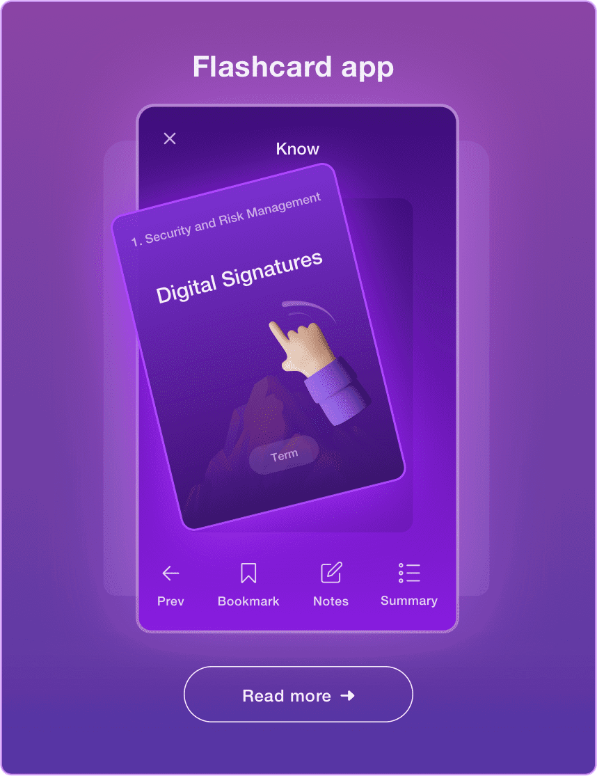 Image of flashcard app - Destination Certification