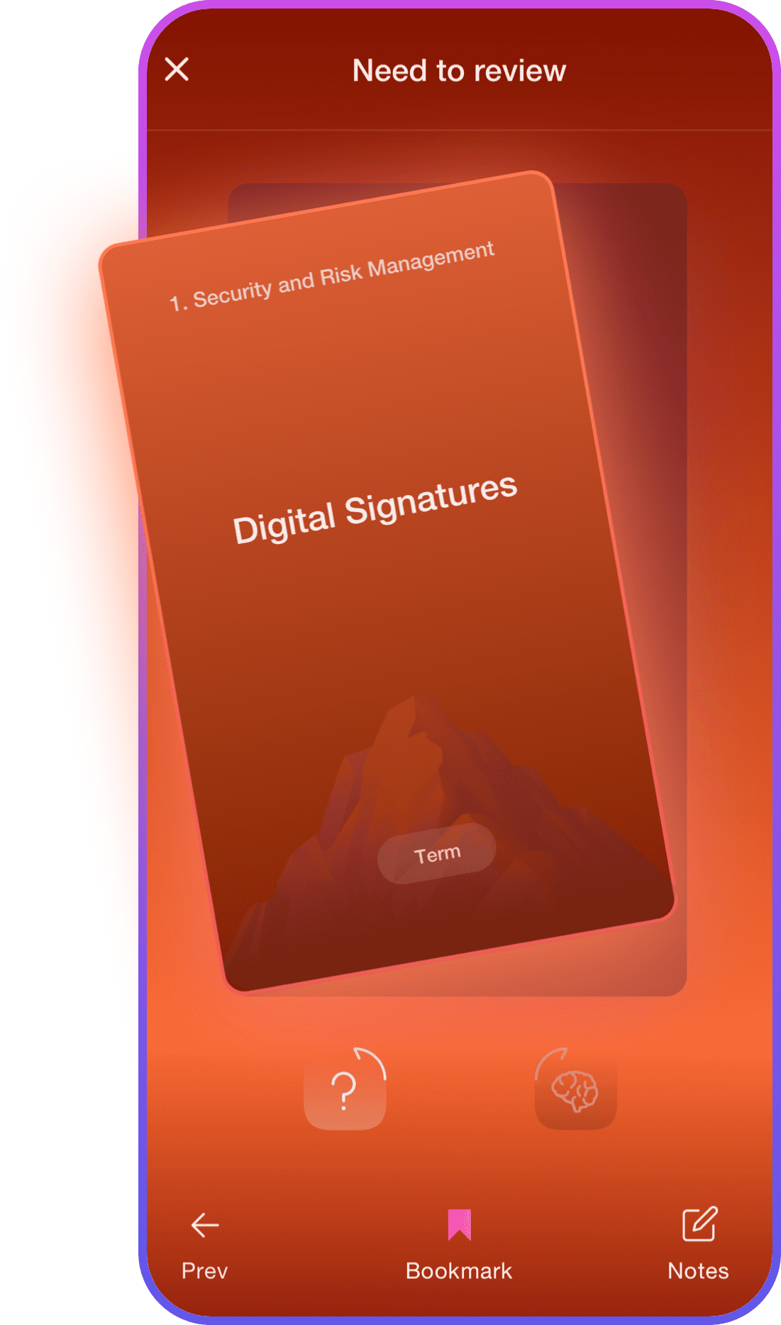 Flashcard that needs to be studied - Destination Certification