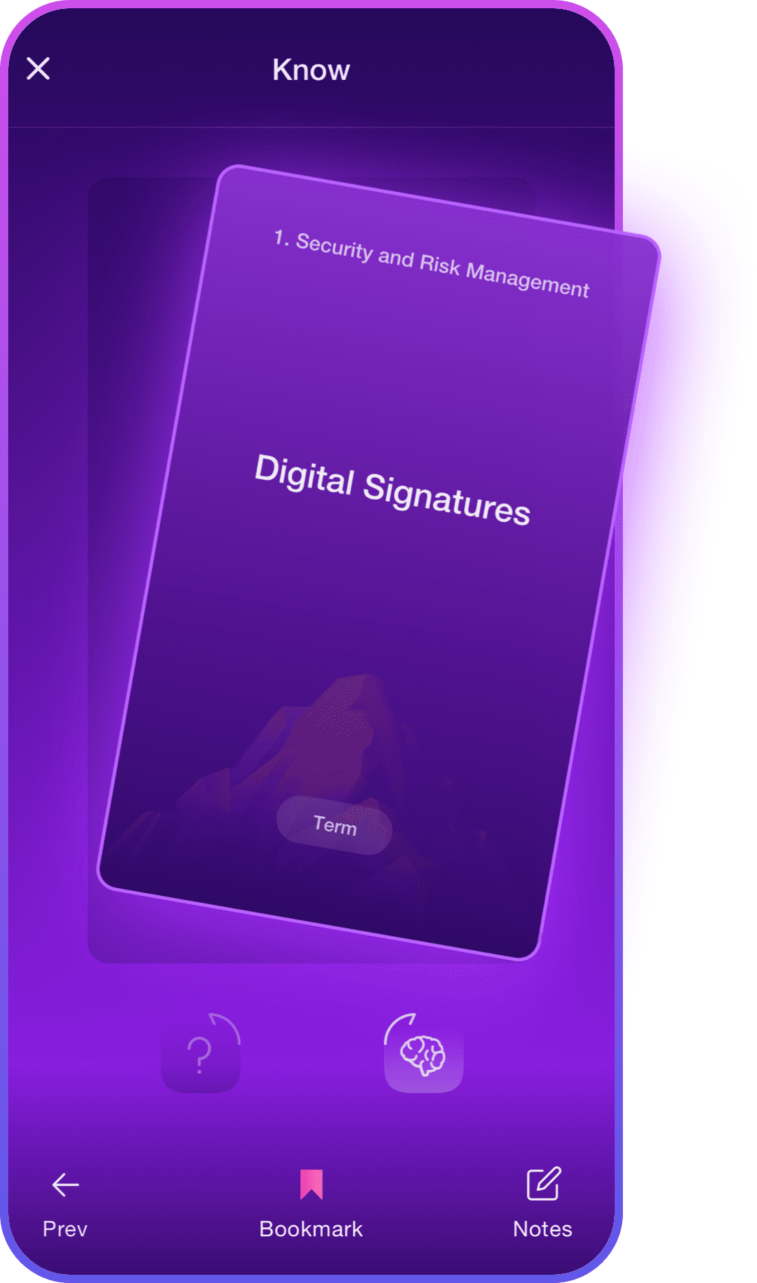 Flashcard mark as known - Destination Certification