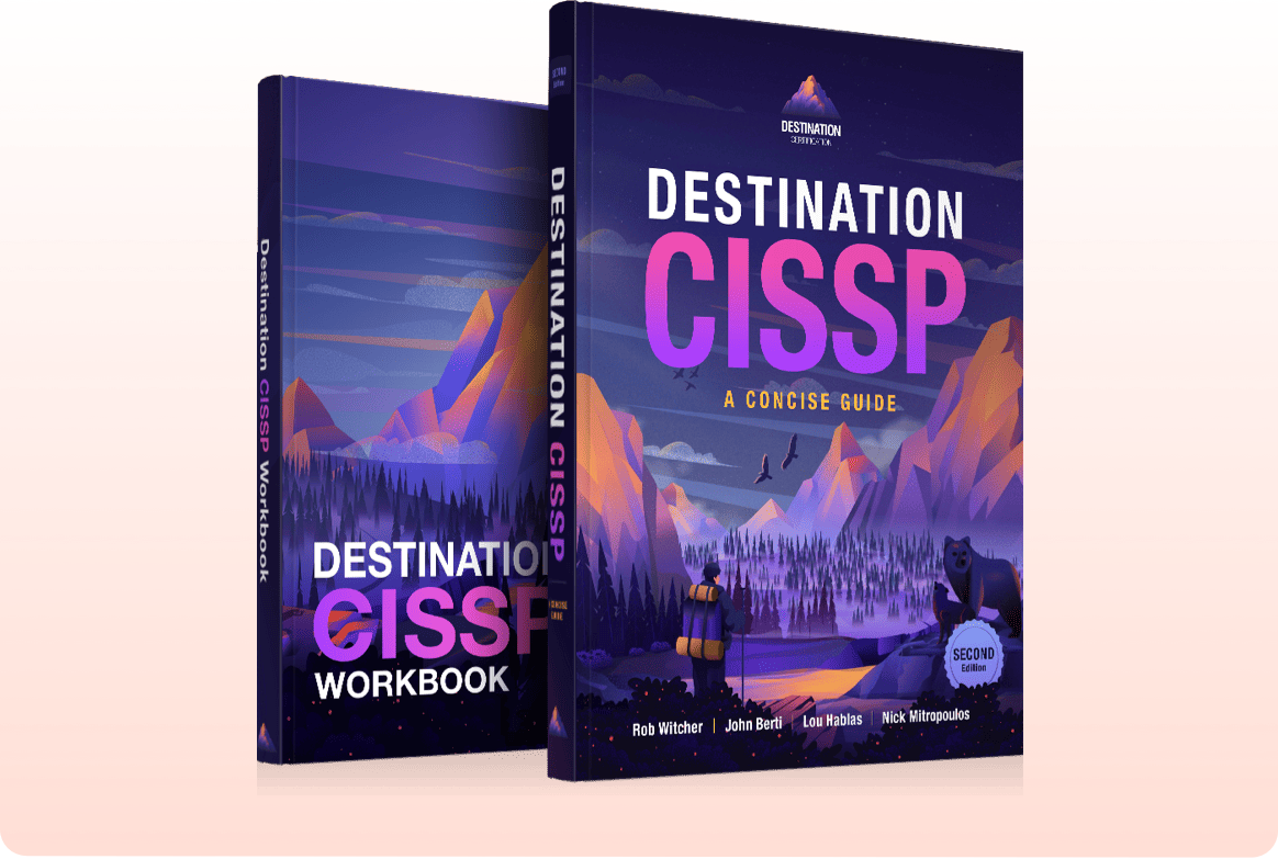 Image of CISSP guidebook and workbook - Destination Certification