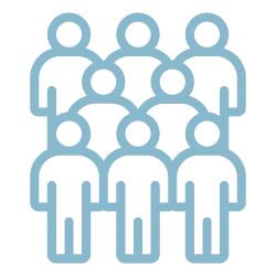 Icon of people in a crowed - Destination Certification